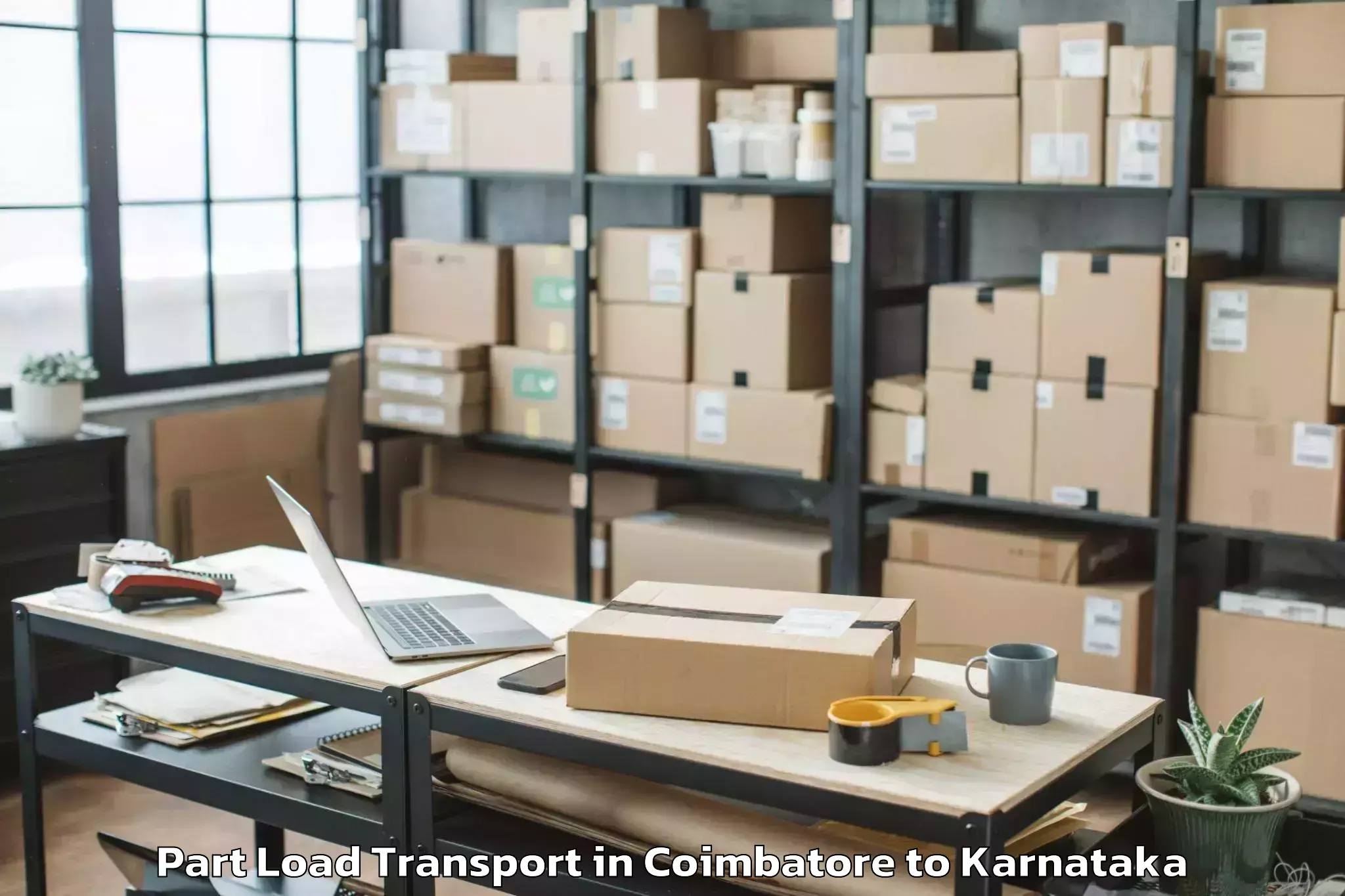 Expert Coimbatore to Hukkeri Part Load Transport